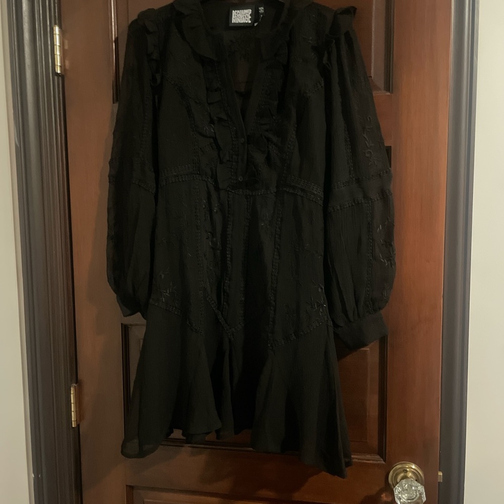 Stylish Black Ruffle Dress
